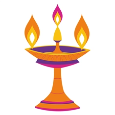 Diwali Decoration Samai Diya Transparent Sticker